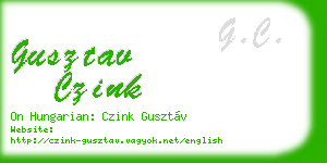 gusztav czink business card