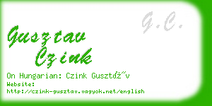 gusztav czink business card